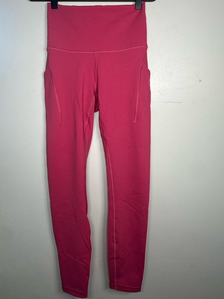 Lululemon Wunder Train High-Rise Tight With Pockets 25" Raspberry Coulis